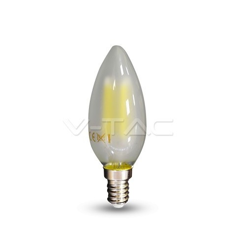 Lampadina LED - 4W Filament E14 Opaco Candela Bianco