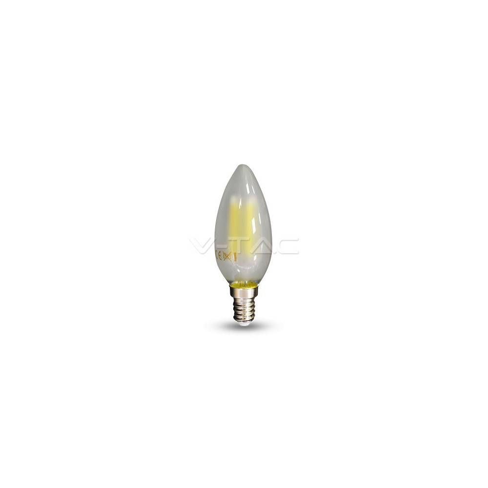 Lampadina LED - 4W Filament E14 Opaco Candela Bianco