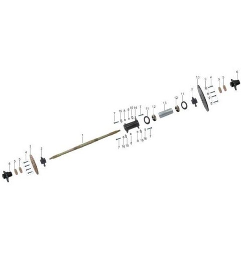 SOLO ASSE POSTERIORE QUAD KAYO SPACE 70 618