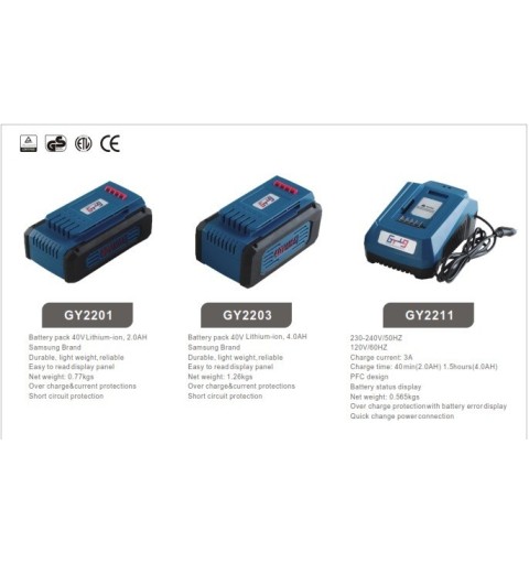 CARICA BATTERIE AF2211 A LITIO 2AH 4AH 40V MOTOSEGA DECESPUGLIATORE TAGLIASIEPI SOFFIATORE