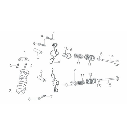 set completo valvole testa blocco motore