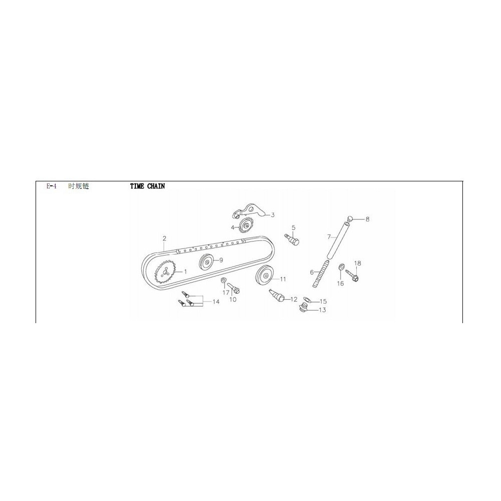 kit set di distribuzione blocco motore yx 140cc