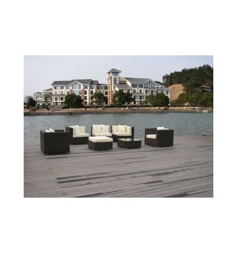 SET 3004 SCOMPONIBILE RATTAN - mobili giardino salotto divano poltrona sofa