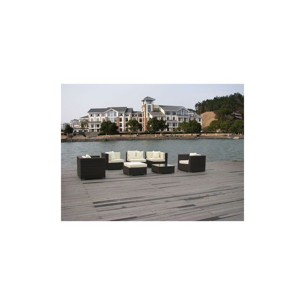 SET 3004 SCOMPONIBILE RATTAN - mobili giardino salotto divano poltrona sofa