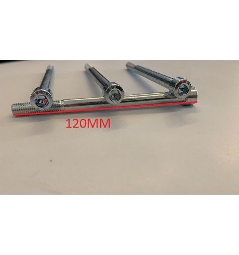 kit 4PZ PERNI SUPPORTI MANUBRIO 12cm M8 DADI BULLONI VITI FISSAGGIO