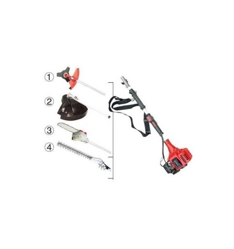 DECESPUGLIATORE MULTIFUNZIONE 53cc tagliasiepe motosega potatura a scoppio