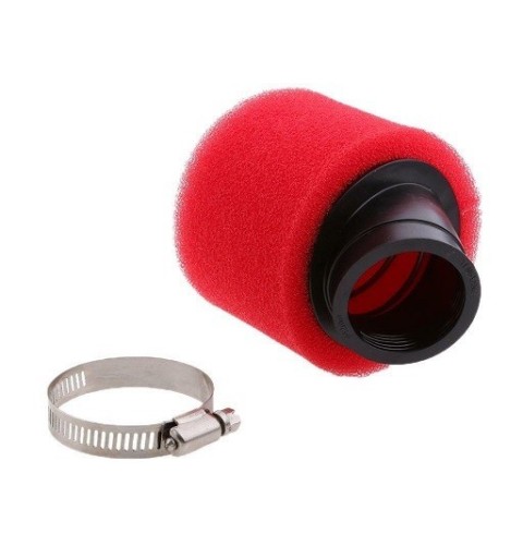 FILTRO ARIA IN SPUGNA ROSSO 48MM 45° PER CARBURATORE 28 NIBBI