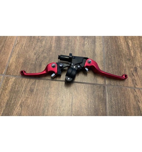 1 CP LEVA FRIZIONE LEVA FRENO PIT BIKE CNC ROSSO RACING