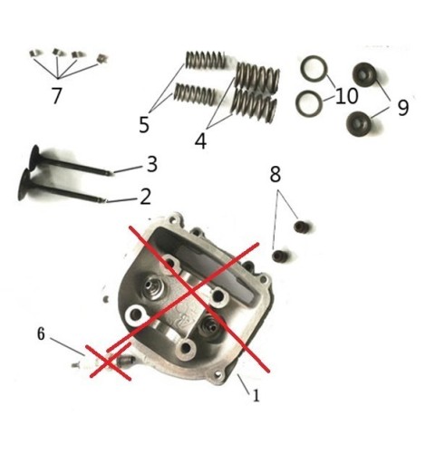 SET COMPLETO VALVOLE TESTA BLOCCO MOTORE KAYO AU180 180CC