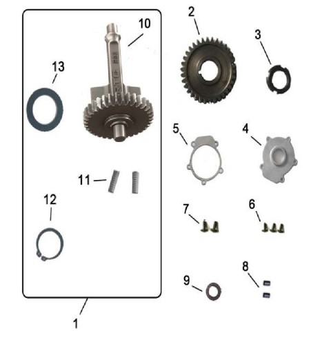 INGRANAGGIO 35 DENTI PER BLOCCO MOTORE GY6 PER QUAD KAYO AU180 180cc