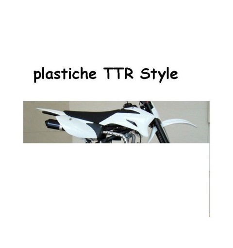 CARENE PLASTICHE PIT BIKE TTR CROSS 125 140 MONSTER BSE complete bianche