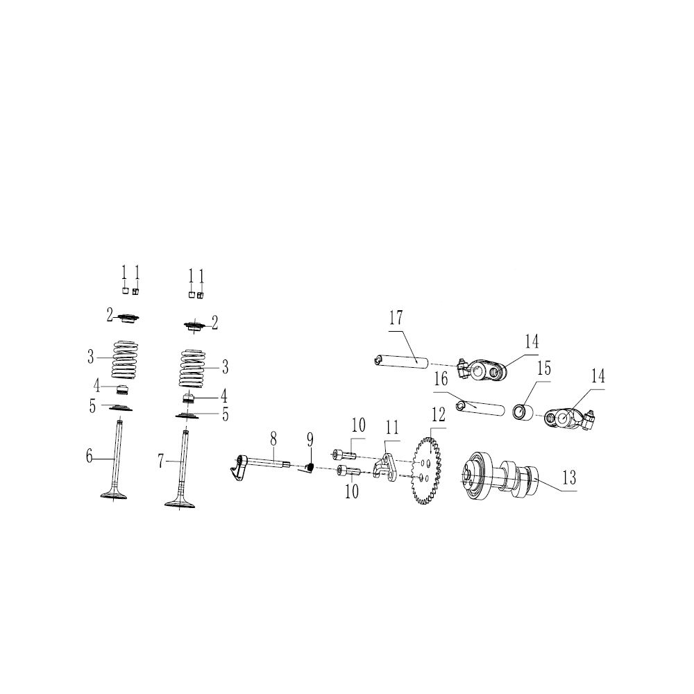 KIT VALVOLE BLOCCO MOTORE ZS190 ZHONG SHENG 190 190cc