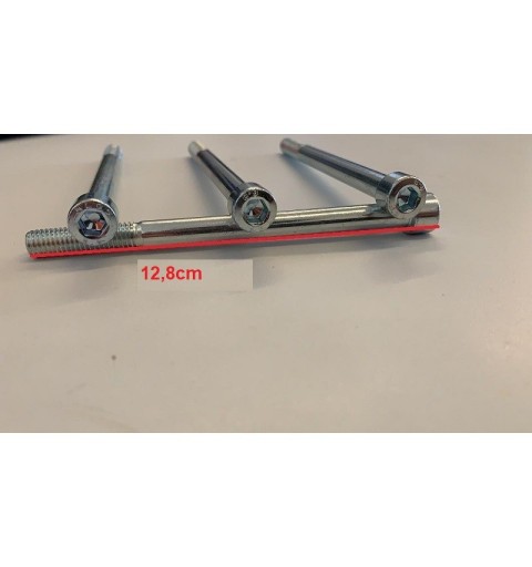 kit 4PZ PERNI SUPPORTI RISER MANUBRIO 12,8cm M8 DADI BULLONI VITI FISSAGGIO