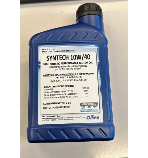 1L OLIO OILINE 10W40 SINTETICO PER MOTORI 4 TEMPI