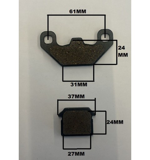 1CP PASTIGLIE FRENO POSTERIORI PER MINICROSS MORINI 50CC 2T