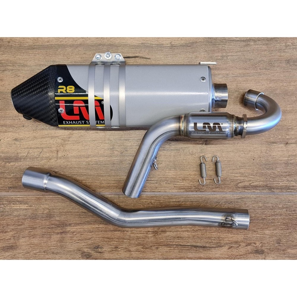 MARMITTA ARTIGIANALE COMPLETA LM PER SERIE KAYO TD SCARICO LM R8 RACING