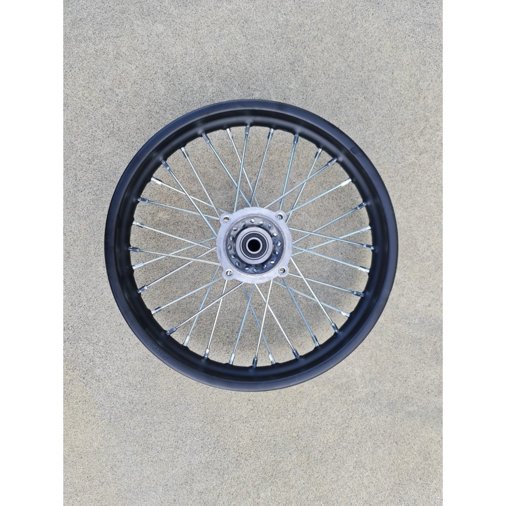 CERCHIO 14" PITBIKE POSTERIORE 140cc PERNO RUOTA DA 15mm 30 RAGGI PER GOMME 90/100-14