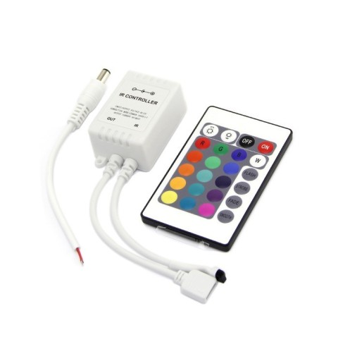 Controller RGB 12-24v infrarosso IR con telecomando striscie led