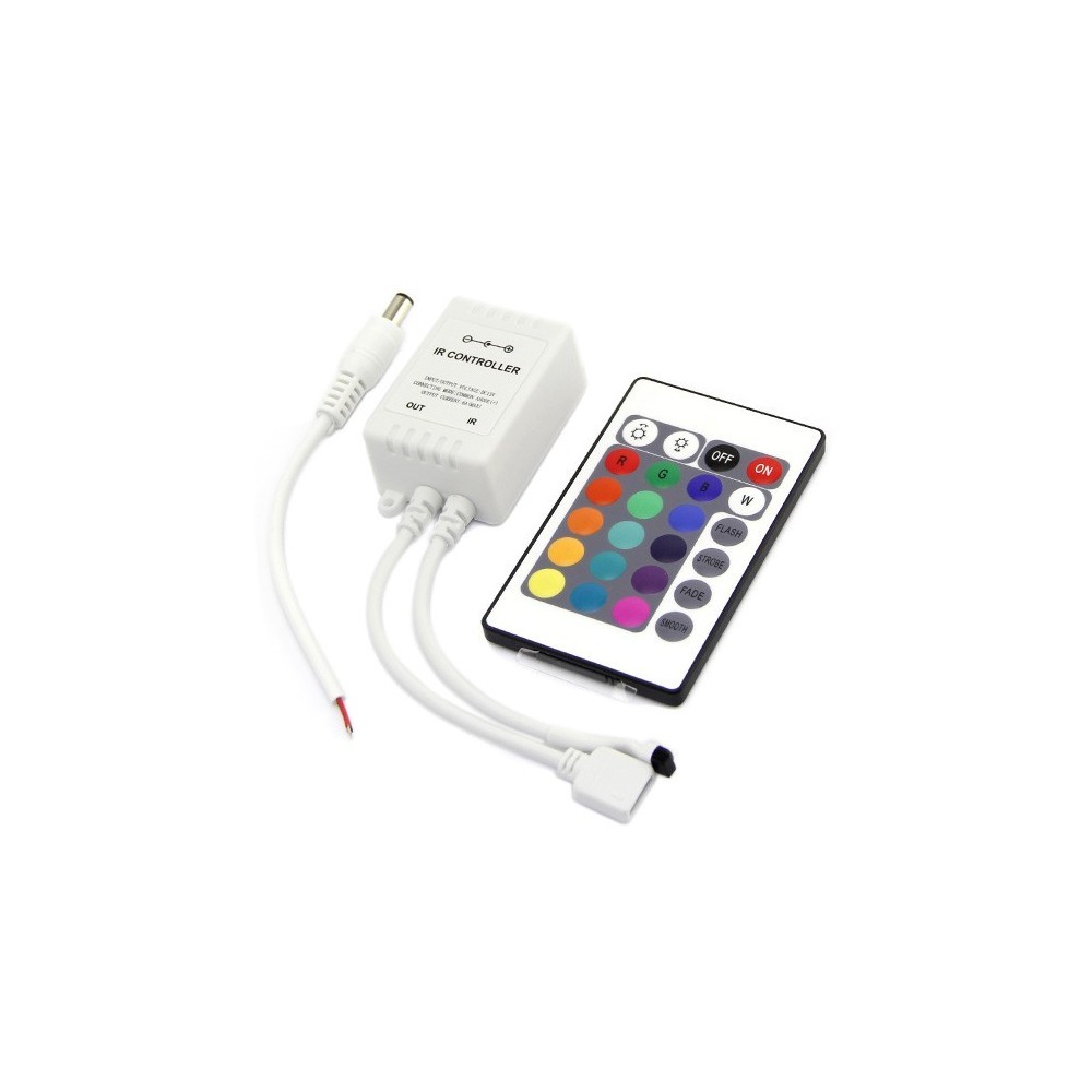 Controller RGB 12-24v infrarosso IR con telecomando striscie led