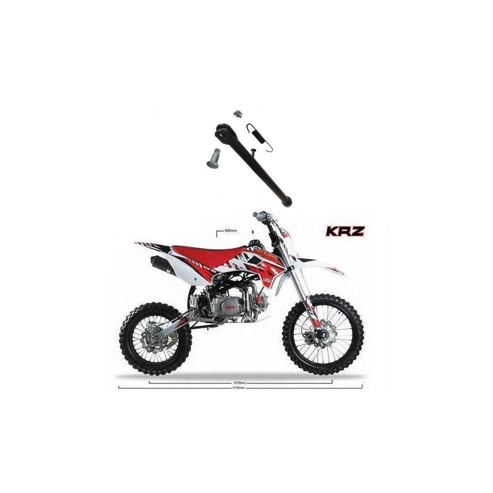 CAVALLETTO KRZ 125 PIT BIKE KAYO RUOTE 17-14 MOLLA LATERALE