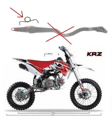 01pz MOLLA del Pedale PEDALINA leva piede freno pit bike SCORPION BSE KRZ CROSS