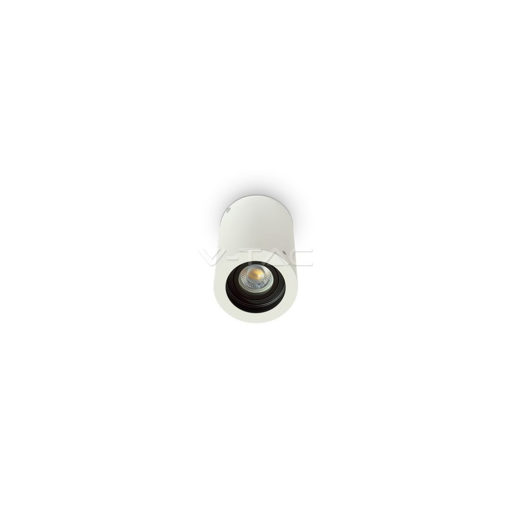 V-TAC 3627 FARO PLAFONIERA SOFFITTO GU10 Adattatore per Faretti Rotondo Bianco