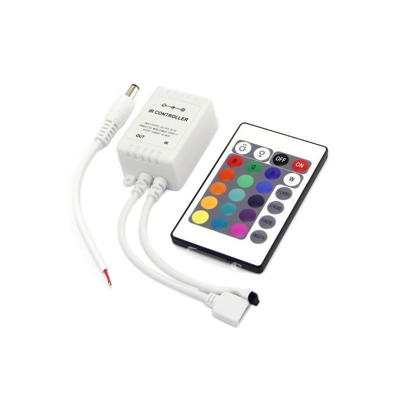 Controller RGB 12-24v infrarosso IR con telecomando striscie led