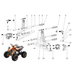 BOCCOLE 01pz boccola BRACCI OSCILLANTI QUAD 125 SPORT - miniquad 4 tempi