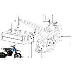 CONTENITORE BOX per 2 BATTERIE PER MINICROSS ELETTRICO LION