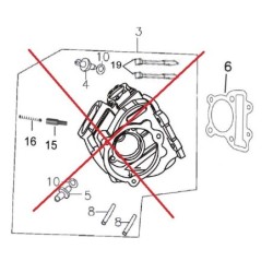 GUARNIZIONE TESTA YX 170cc - blocco motore pit bike krz 170 kayo 4 tempi