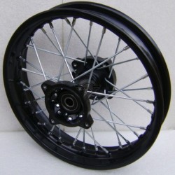 CERCHIO 14" PITBIKE POSTERIORE 140cc PERNO RUOTA DA 15mm 30 RAGGI PER GOMME 90/100-14