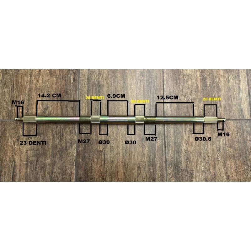 ASSE POSTERIORE 71CM QUAD KAYO AT 110 AT125