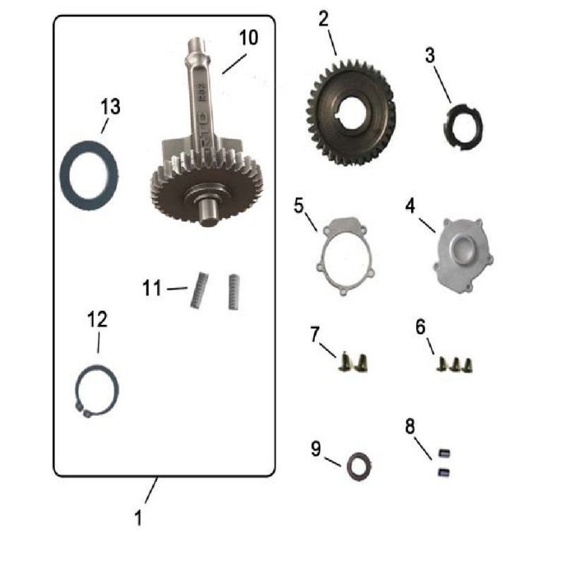 INGRANAGGIO 35 DENTI PER BLOCCO MOTORE GY6 PER QUAD KAYO AU180 180cc