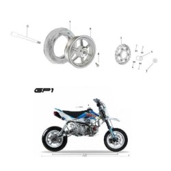 DISCO FRENO ANTERIORE 22cm SUPERMOTO GP1 KAYO MOTARD RACING  - pit bike stradale minimoto