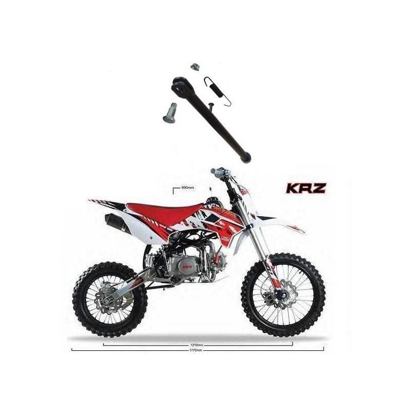 CAVALLETTO KRZ 125 PIT BIKE KAYO RUOTE 17-14 MOLLA LATERALE